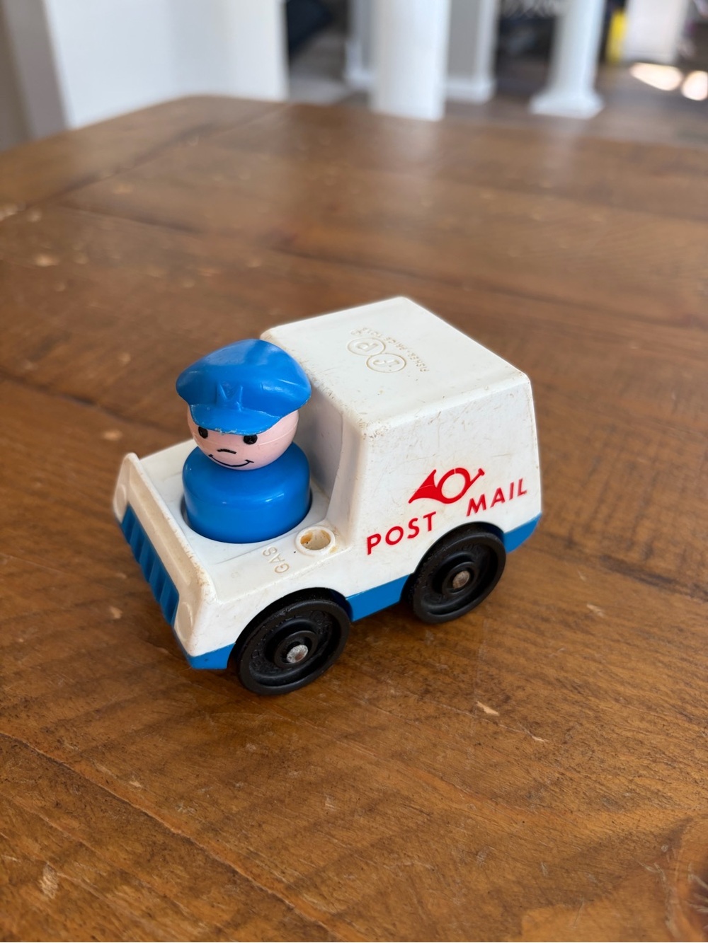 Vtg Fisher Price Little People Postman, Post Mail truck as is please read